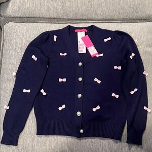 Brand New Lilly Pulitzer Kean Cardigan Low Tide Navy
